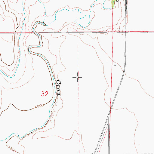 Topographic Map of Cass Field, CO