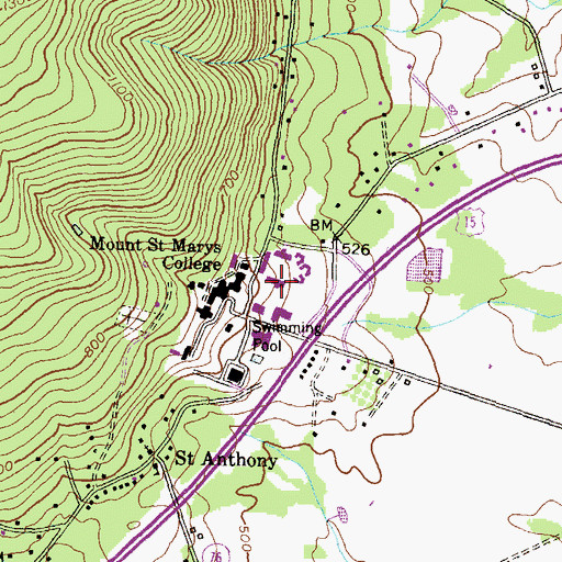Topographic Map of Coad Science Building, MD