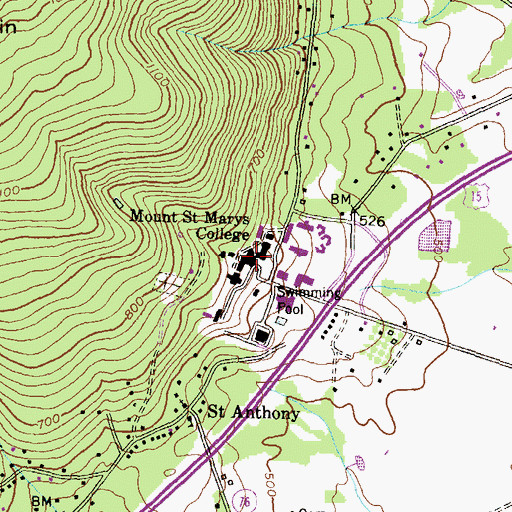 Topographic Map of The Terrace, MD