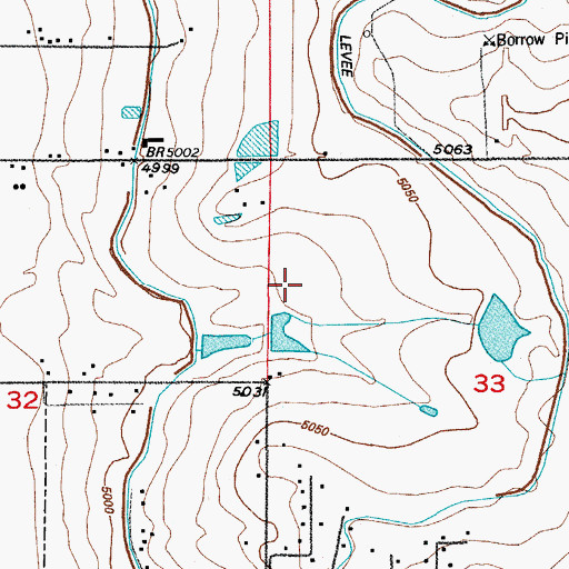 Topographic Map of Delventhal Farm Airport (historical), CO