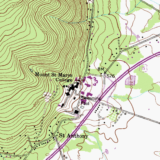 Topographic Map of Borders Learning Center, MD