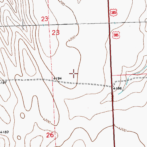 Topographic Map of Kit Carson County Airport, CO