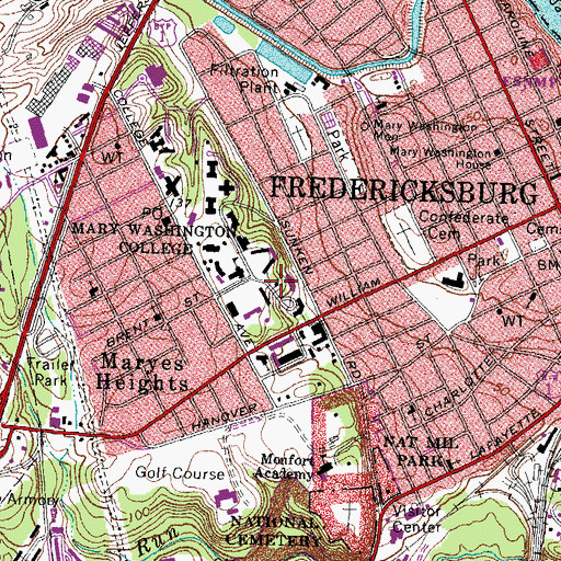 Topographic Map of Brent House, VA