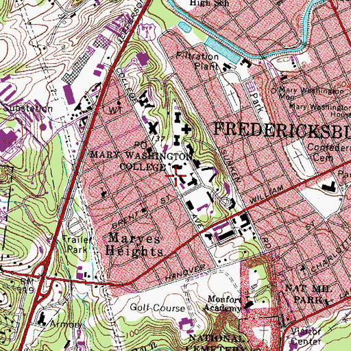 Topographic Map of Hamlet House, VA