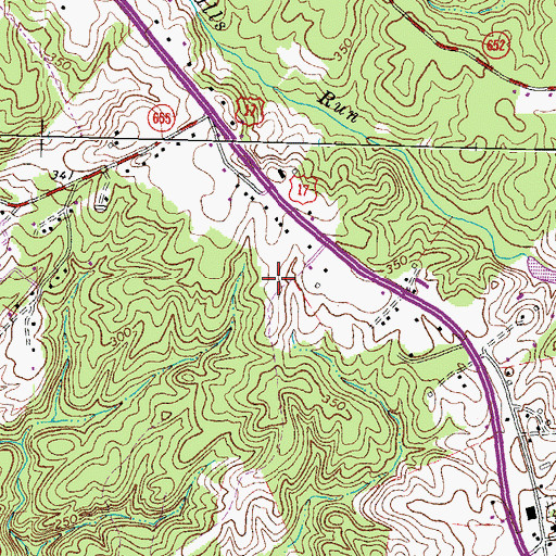 Topographic Map of University of Mary Washington College of Graduate and Professional Studies, VA