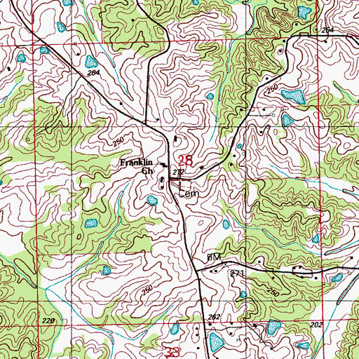 Topographic Map of Bethel Cemetery, MS