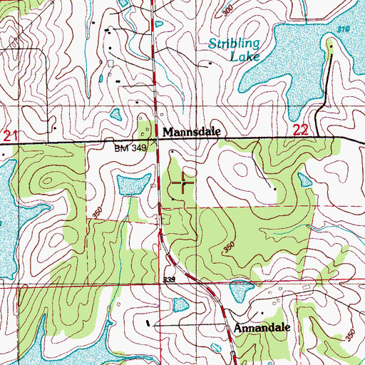 Topographic Map of Chapel of the Cross Cemetery, MS