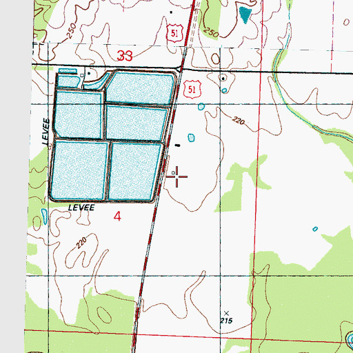 Topographic Map of Grafton Family Cemetery, MS