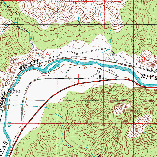 Topographic Map of Tezak Airport, CO