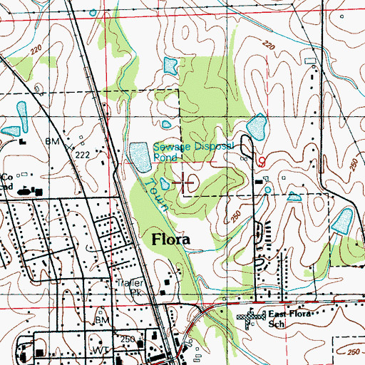 Topographic Map of Lipscomb Family Cemetery, MS