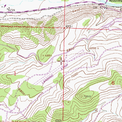 Topographic Map of Glen-Aspen Airport, CO