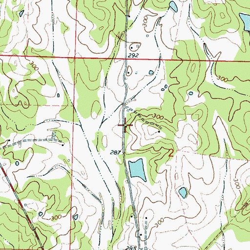 Topographic Map of Pleasant Hill Missionary Baptist Cemetery, MS