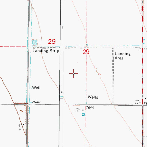 Topographic Map of Finley Airport (historical), CO