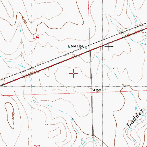 Topographic Map of Windy Plains Airport, CO