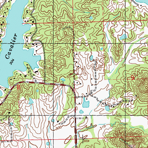 Topographic Map of Taylor - Simpson Cemetery, MS