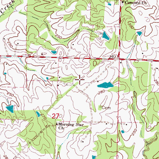 Topographic Map of Williamson Family Cemetery, MS