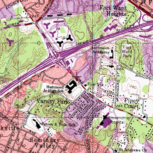 Topographic Map of Ellen Coolidge Burke Branch, VA