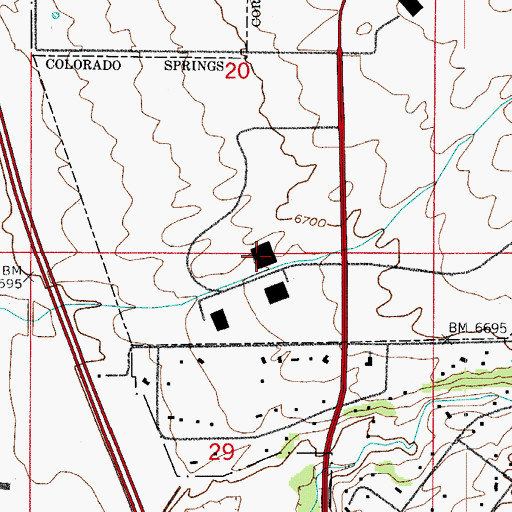 Topographic Map of Loral Aerospace Heliport, CO