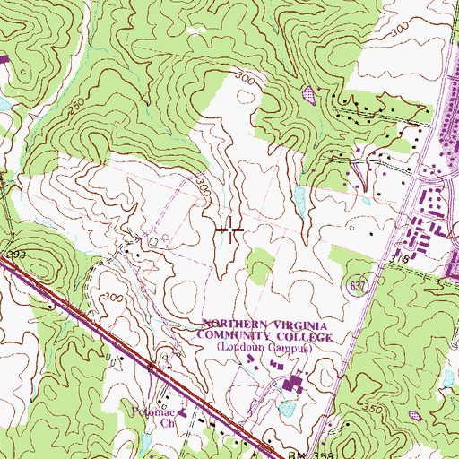 Topographic Map of Eastern Loudoun Regional Library, VA