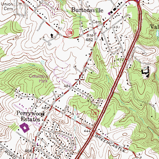 Topographic Map of Fairland Library, MD