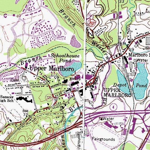 Topographic Map of Public Documents Reference Library, MD