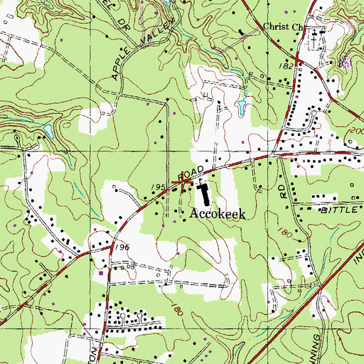 Topographic Map of Accokeek Branch Library, MD