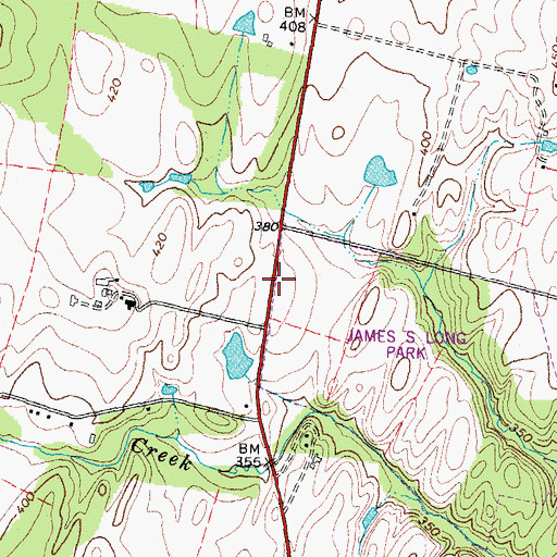 Topographic Map of Gainesville Neighborhood Library, VA