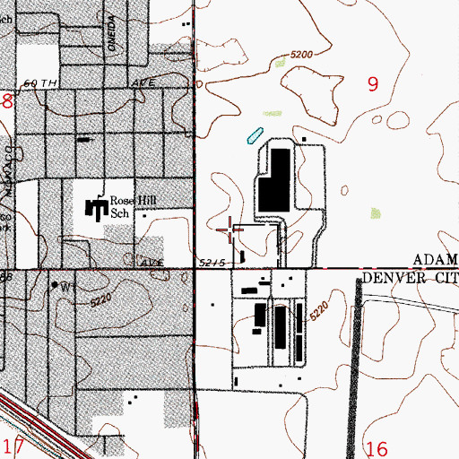 Topographic Map of Bulk Mail Center Heliport, CO