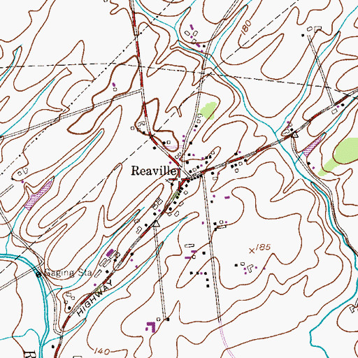 Topographic Map of Amwell First Presbyterian Church, NJ