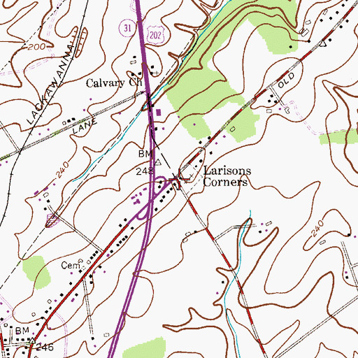 Topographic Map of United First Presbyterian Church, NJ