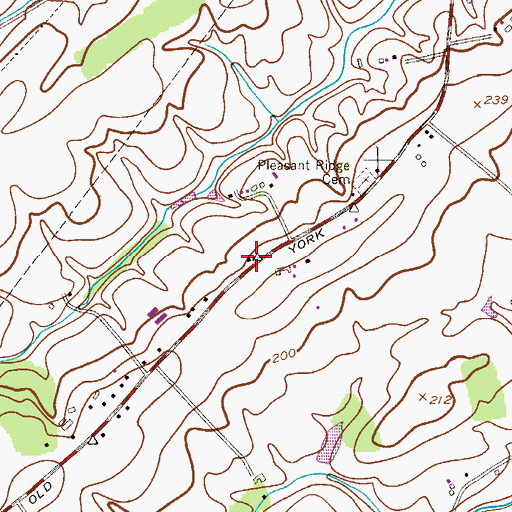Topographic Map of Amwell School (historical), NJ