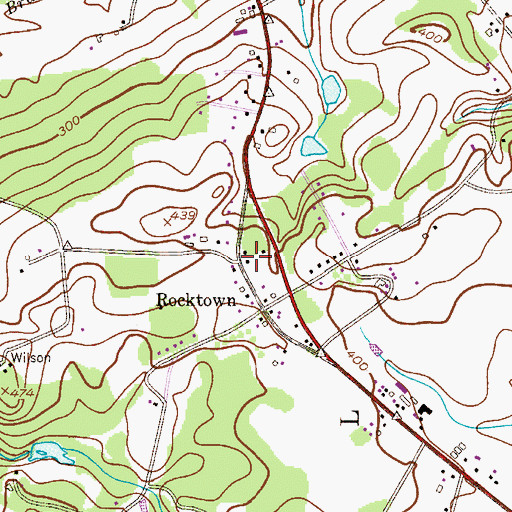 Topographic Map of Rocktown School (historical), NJ