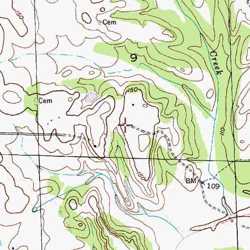 Topographic Map of Watson School (historical), AL