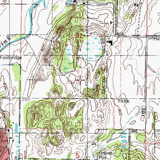 Topographic Map of Glacial Park Nature Preserve, IL