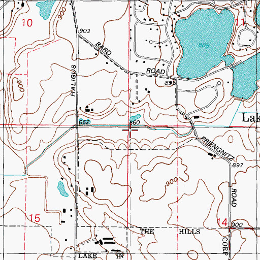 Topographic Map of Kishwaukee Fen Nature Preserve, IL