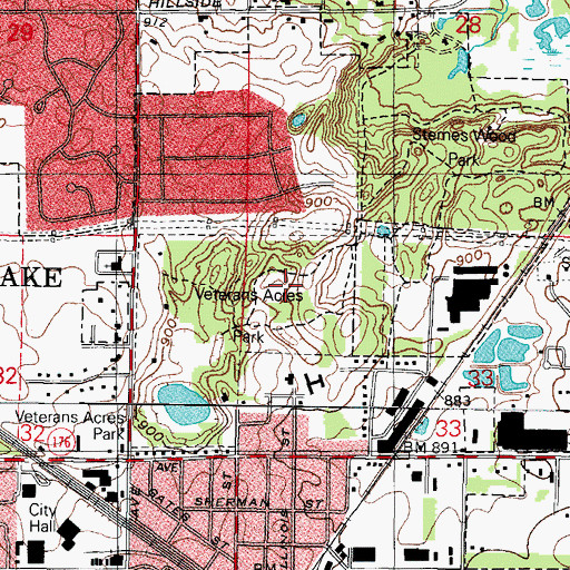 Topographic Map of Wingate Prairie Nature Preserve, IL