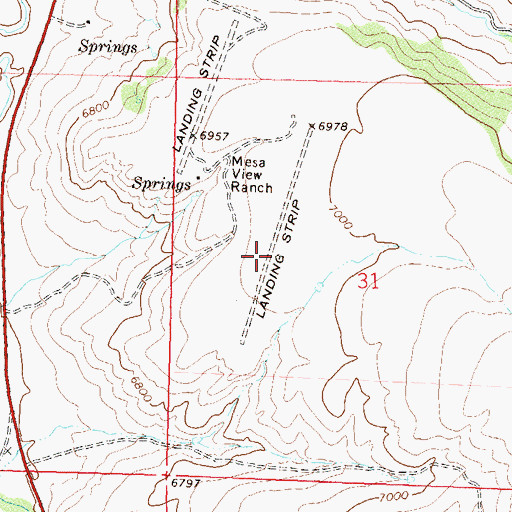 Topographic Map of Mesa View Ranch Airport, CO