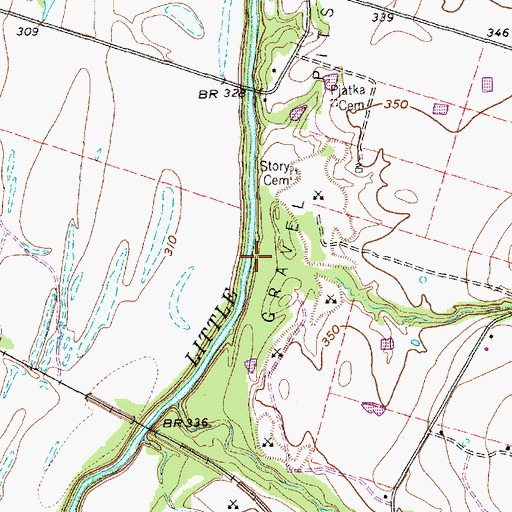 Topographic Map of Resley Cemetery, TX