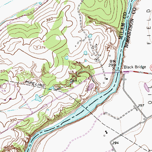 Topographic Map of Fagan's Pasture Cemetery, TX