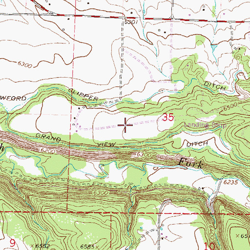 Topographic Map of Crawford Airport, CO