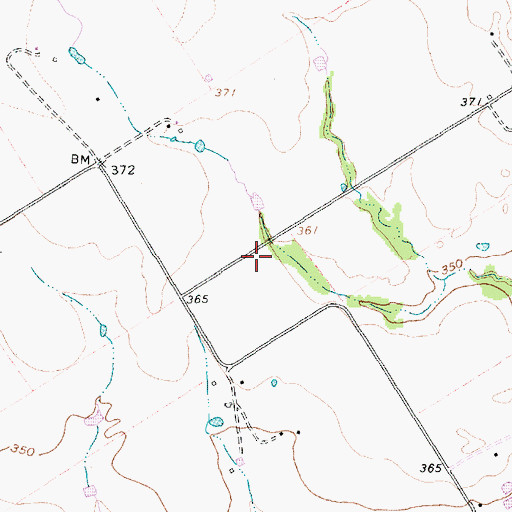 Topographic Map of Herndon Cemetery, TX