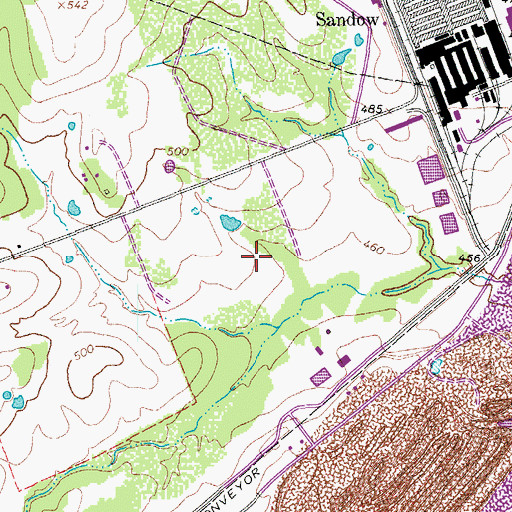 Topographic Map of Miller on Alcoa Cemetery, TX