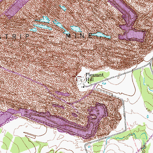 Topographic Map of Pleasant Hill Cemetery, TX