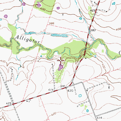 Topographic Map of Grantham - Miles Cemetery, TX