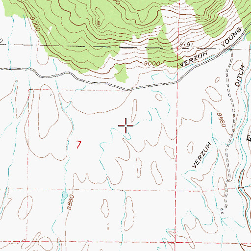 Topographic Map of Buckhorn Ranch Airport, CO