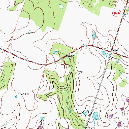 Topographic Map of Holtzclaw Cemetery, TX