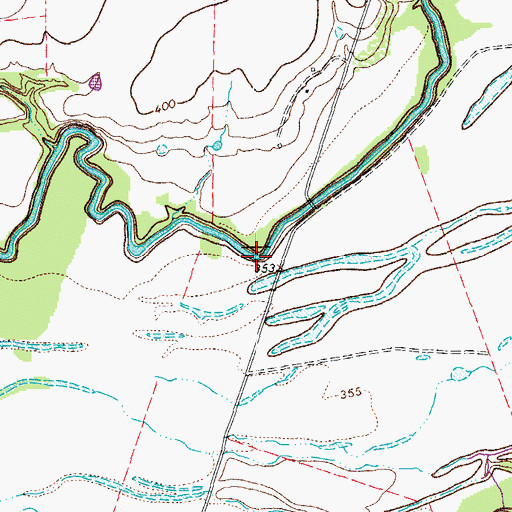 Topographic Map of Gilleland Cemetery, TX