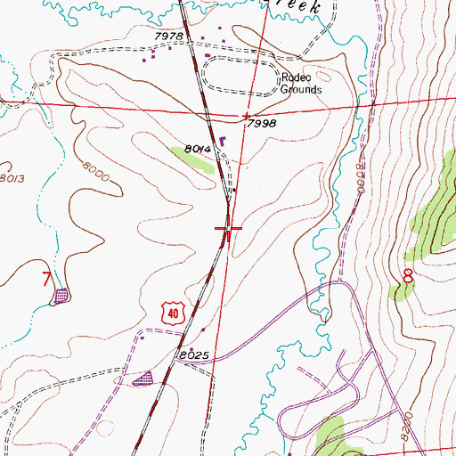 Topographic Map of Flying Heels Arena, CO