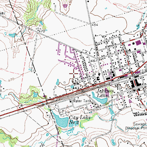Topographic Map of Saint Paul Lutheran Cemetery, TX