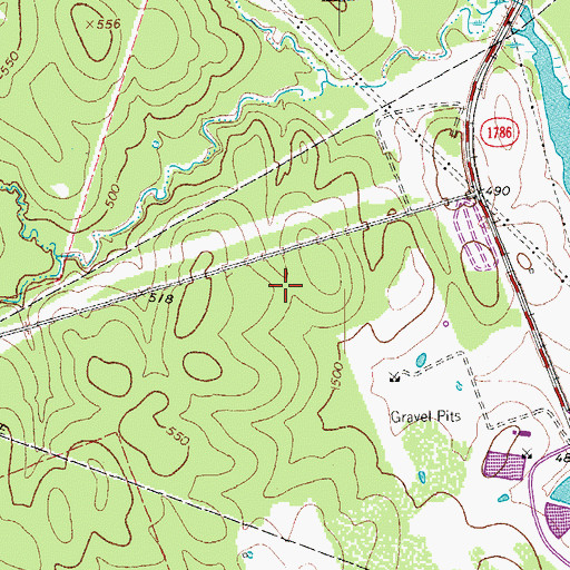 Topographic Map of Millerton Cemetery, TX